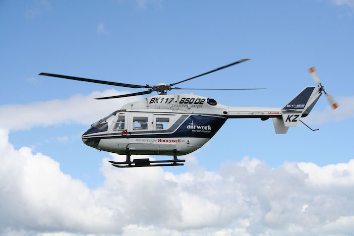The Airwork helicopter