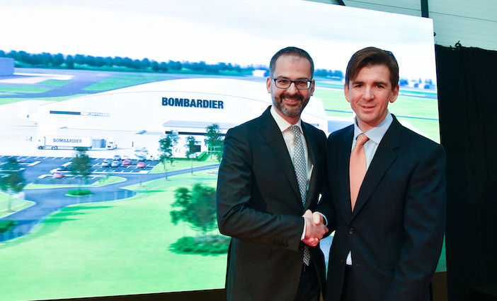 Jean Christophe Gallagher vice president and general manager of customer experience at Bombardier and Robert Walters commercial director, London Biggin Hill Airport