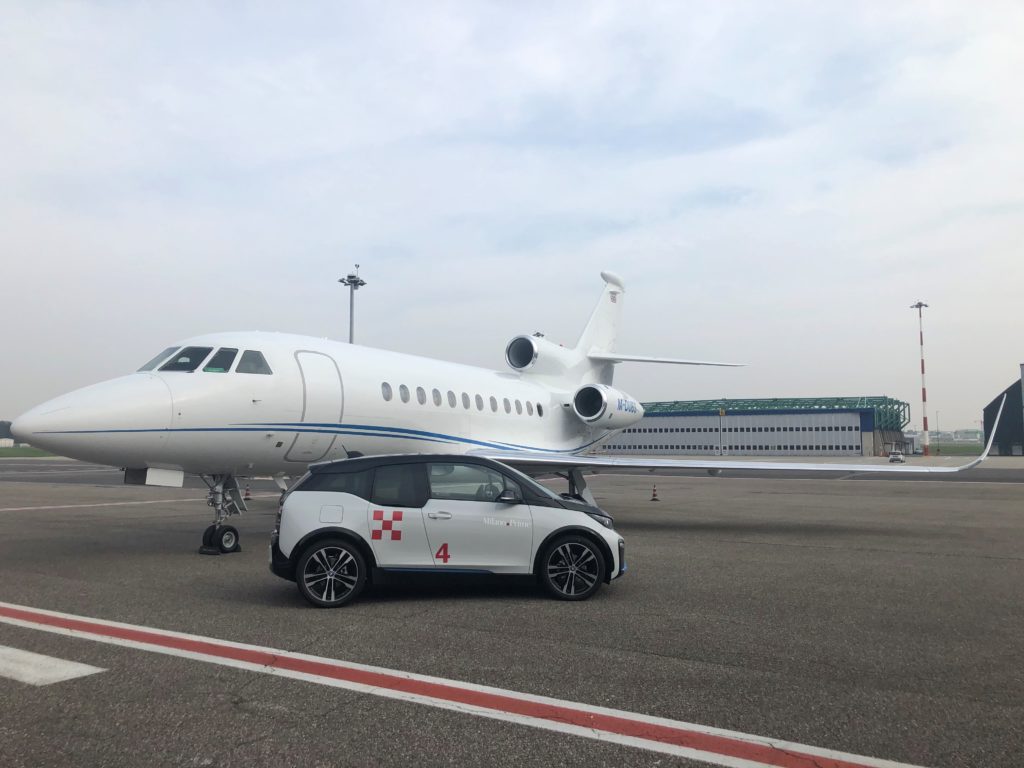 The collaboration will allow BMW to continue to provide electric cars for business aviation flights