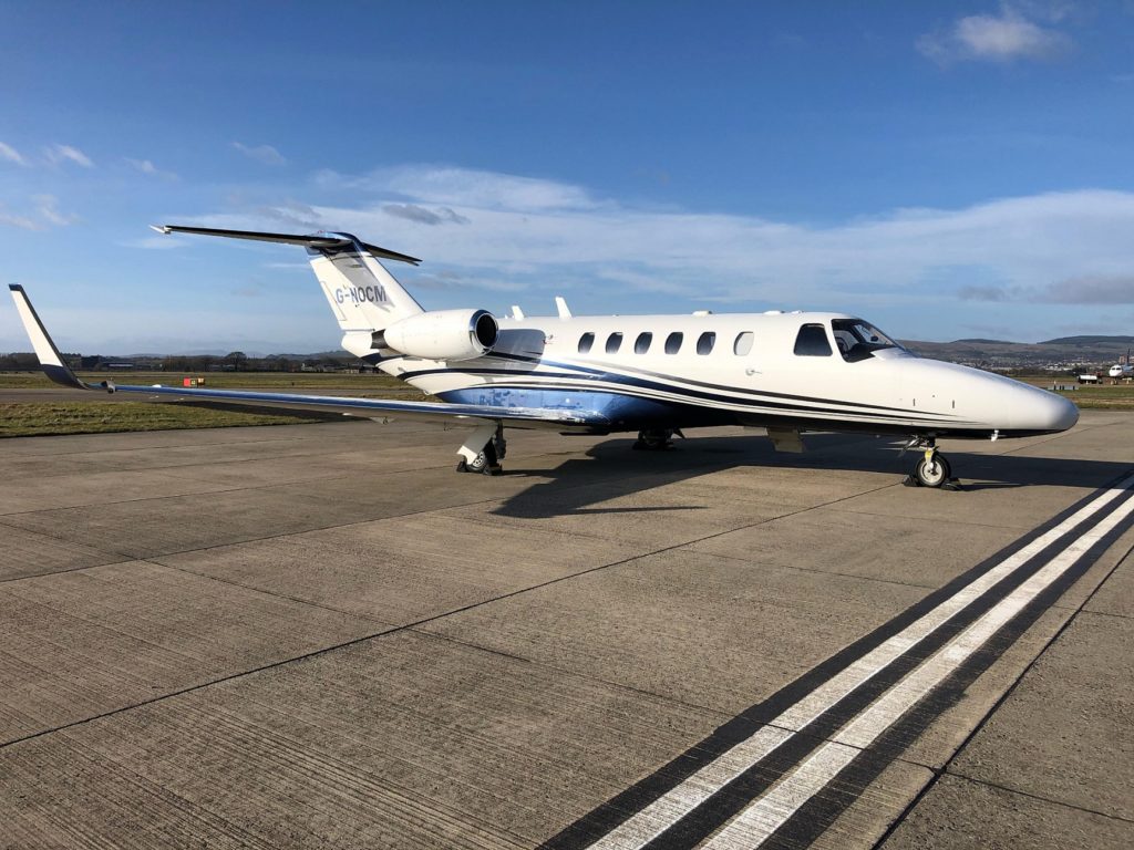 Air Charter Scotland is making available a Cessna Citation 525A business jet for charter out of Glasgow Airport, in a company first