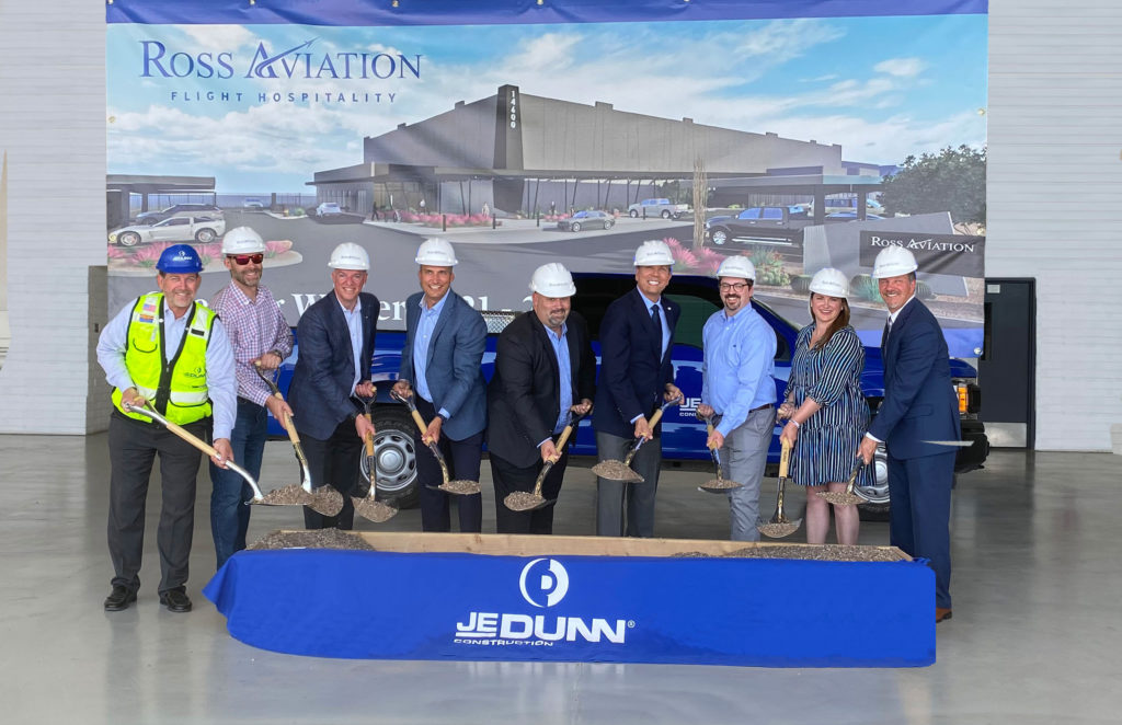 Ross Aviation has broken ground on a new 56,000 square foot hangar and two 3,000 square foot office buildings at Scottsdale Municipal Airport