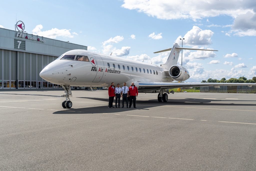 FAI rent-a-jet has configured one of its seven Global Express aircraft as a dedicated air ambulance