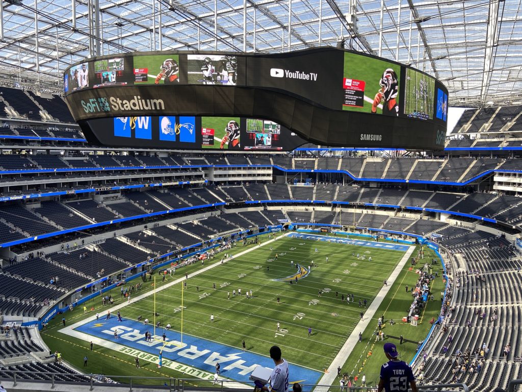 The Super Bowl LVI, also known as Super Bowl 56, will be played at the SoFi Stadium, home to both the Los Angeles Chargers and the Los Angeles Rams