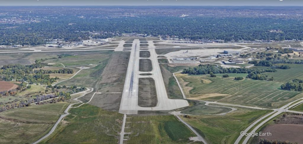 Des Moines International is a medium sized multi-use airport,