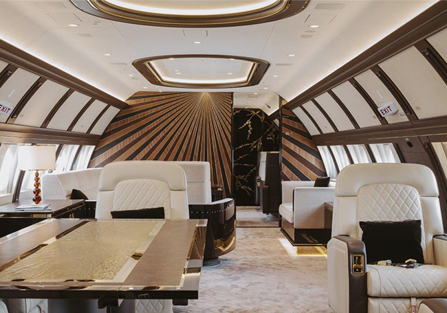 Jet Aviation has recently redelivered a bespoke interior for an ACJ319neo. The custom interior was designed in-house, and hand-crafted