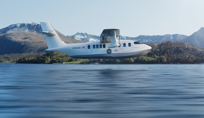 Artist's impression of the NoEmi all-electric seaplane (Image: Elfy)