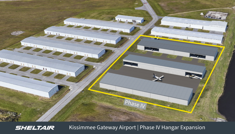 Sheltair has begun construction to expand its existing hangar facilities at the Kissimmee Gateway Airport