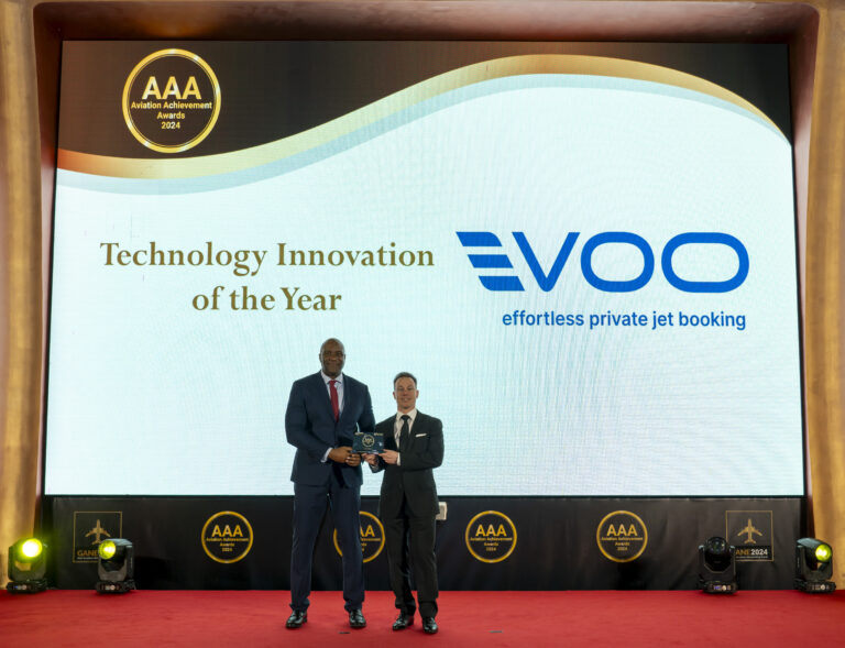 VOO has been recognized for its technology, receiving the Technology Innovation of the Year Award at The Aviation Achievement Awards