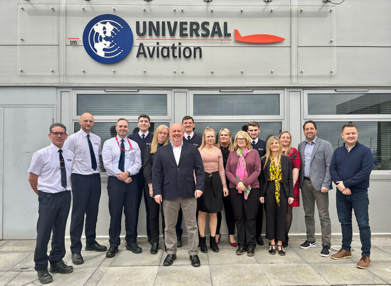 Universal Aviation UK at London-Stansted Airport, celebrated its 40th anniversary this month