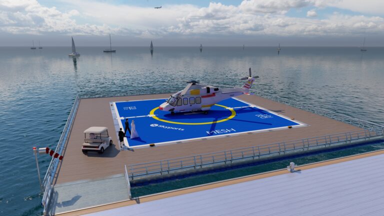Skyports has partnered with Unified Aviation to provide a cost-effective, versatile infrastructure solution for air taxi take-off and landing