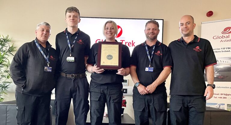 Global Trek Aviation’s FBO at both Belfast International and Cardiff International Airport have been awarded with the ISBAH Stage 2 accreditation