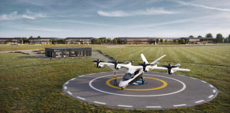 Skyports Infrastructure has unveiled designs for the UK’s first permanent vertiport testbed for the electric air taxi industry