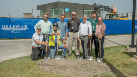 Million Air Dallas broke ground on a new ramp designed to streamline travelers’ U.S. Customs clearance process