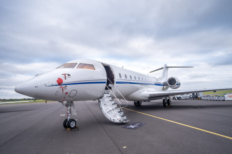 Luxaviation UK revealed its latest fleet addition, the Bombardier Global 6000, at The ACA’s ACE’24 event at London Biggin Hill Airport