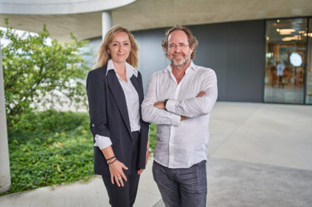 Kerstin Mumenthaler, managing director, AXIS Aviation Europe, and Niall Olver, chairman, AXIS Aviation