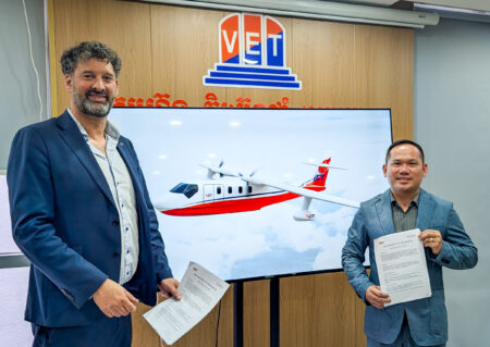 Elfly Group, developers of the all-new NOEMI (no emissions electric seaplane) has signed an MoU, worth US$50 million, with Cambodia’s VET Airways for five aircraft