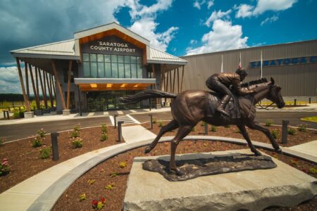 Saratoga County Airport completed a ribbon-cutting ceremony for its new terminal and hangar complex on June 26