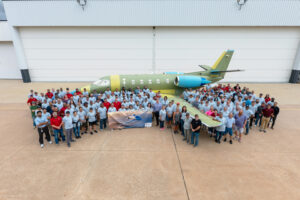 The first production Cessna Citation Ascend has rolled out in Wichita, Kansas. (Image: Textron Aviation)