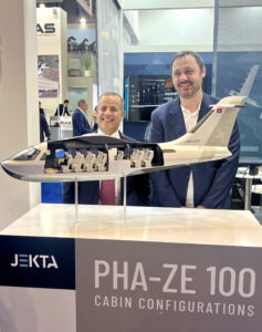 L to R Abdulla Almutareb, Chairman and CEO of Tahseen Aviation and CEO of JEKTA George Alafinov