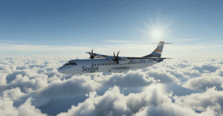 Skybus will operate the Cornwall Airport Newquay to London Gatwick service using a 70-seat ATR72 aircraft starting November 23, 2025