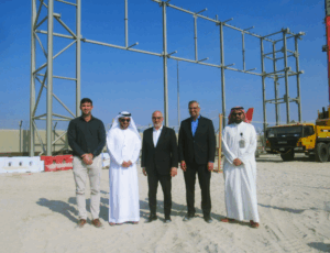 Bombardier advances construction of Abu Dhabi service centre Bombardier has completed the structural framework of its service centre at Al Bateen Executive Airport in Abu Dhabi, United Arab Emirates