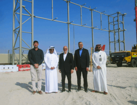 Bombardier advances construction of Abu Dhabi service centre Bombardier has completed the structural framework of its service centre at Al Bateen Executive Airport in Abu Dhabi, United Arab Emirates