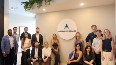 Air Charter Service has opened a new office in Brisbane, Australia, more than four times the size of the team's previous workspace