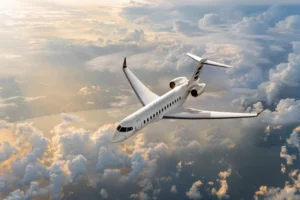 Bombardier's Global 8000 has set a new speed record between Los Angeles and Farnborough