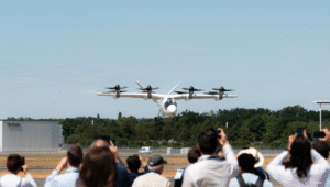 Vertical Aerospace has completed the first public eVTOL transition flight at the Farnborough International Airshow