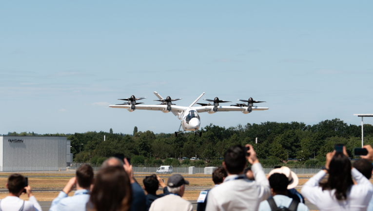 Vertical Aerospace has completed the first public eVTOL transition flight at the Farnborough International Airshow